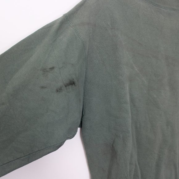 VTG Nike Side Swoosh Faded Olive Sweatshirt J274 - Picture 4 of 7